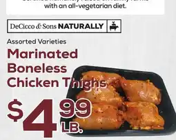 DeCicco & Sons Marinated Boneless Chicken Thighs offer