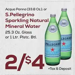 DeCicco & Sons S.Pellegrino Sparkling Natural Mineral Water offer