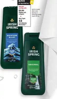 CVS ANY Irish Spring or Softsoap body wash offer