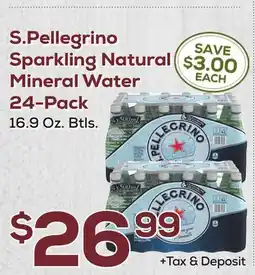 DeCicco & Sons S. Pellegrino Sparkling Natural Mineral Water 24-Pack offer