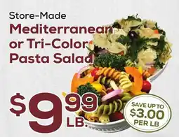 DeCicco & Sons Mediterranean or Tri-Color Pasta Salad offer