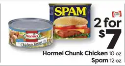 Weis Markets Hormel Chunk Chicken 10 oz Spam 12 oz offer