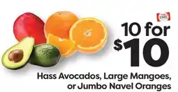 Weis Markets Hass Avocados, Large Mangoes, or Jumbo Navel Oranges offer