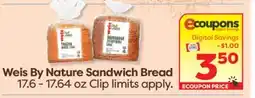 Weis Markets Weis By Nature Sandwich Bread offer