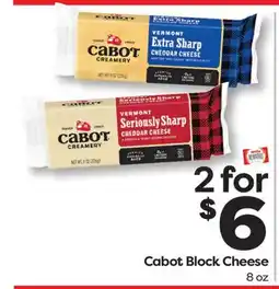 Weis Markets Cabot Block Cheese offer