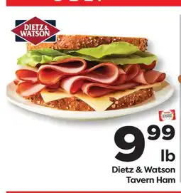 Weis Markets Dietz & Watson Tavern Ham offer