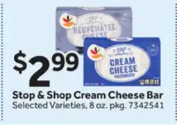Stop&Shop Stop & Shop Cream Cheese Bar offer