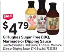 Stop&Shop G Hughes Sugar Free BBQ, Marinade or Dipping Sauce offer