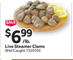 Stop&Shop Live Steamer Clams offer