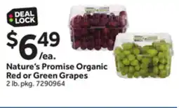Stop&Shop Nature's Promise Organic Red or Green Grapes offer