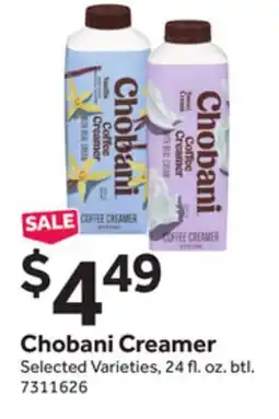 Stop&Shop Chobani Creamer offer