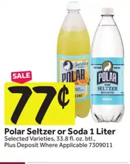 Stop&Shop Polar Seltzer or Soda 1 Liter offer