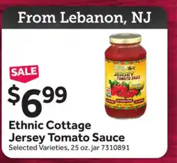 Stop&Shop Ethnic Cottage Jersey Tomato Sauce offer