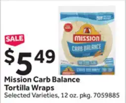 Stop&Shop Mission Carb Balance Tortilla Wraps offer