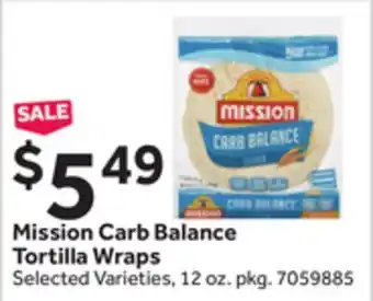 Stop&Shop Mission Carb Balance Tortilla Wraps offer