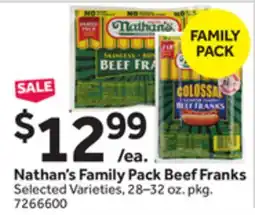Stop&Shop Nathan's Family Pack Beef Franks offer