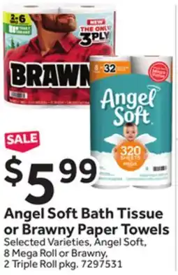 Stop&Shop Angel Soft Bath Tissue or Brawny Paper Towels offer