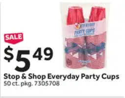 Stop&Shop Stop & Shop Everyday Party Cups offer