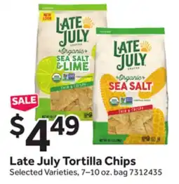 Stop&Shop Late July Tortilla Chips offer