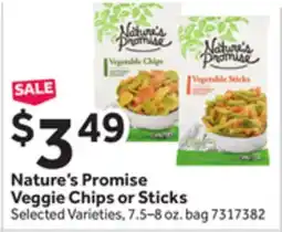 Stop&Shop Nature's Promise Veggie Chips or Sticks offer