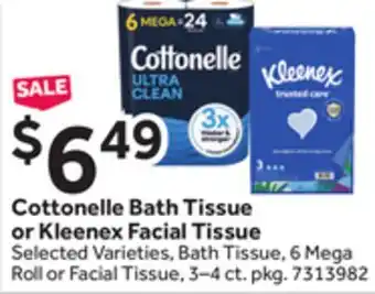 Stop&Shop Cottonelle Bath Tissue or Kleenex Facial offer