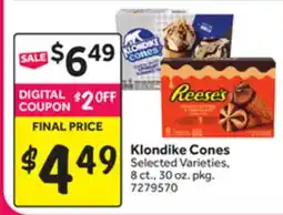Stop&Shop Klondike Cones offer
