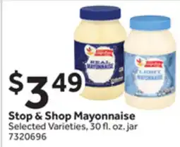 Stop&Shop Stop & Shop Mayonnaise offer