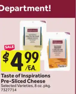 Stop&Shop Taste of Inspirations Pre-Sliced Cheese offer