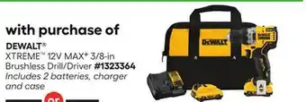 Lowe's DEWALT XTREME 12V MAX9 3/8-in Brushless Drill/Driver offer
