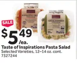 Stop&Shop Taste of Inspirations Pasta Salad offer