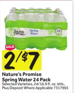 Stop&Shop Nature's Promise Spring Water 24 Pack offer