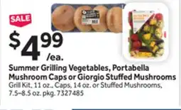 Stop&Shop Summer Grilling Vegetables, Portabella Mushroom Caps or Giorgio Stuffed Mushrooms Kit offer