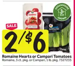 Stop&Shop Romaine Hearts or Campari Tomatoes offer
