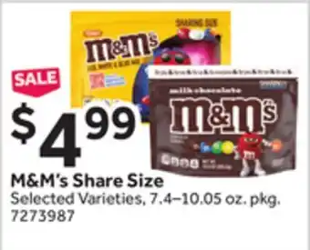 Stop&Shop M & M' s Share Size offer