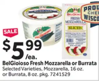 Stop&Shop BelGioioso Fresh Mozzarella or Burrata offer