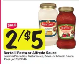 Stop&Shop Bertolli Pasta or Alfredo Sauce offer