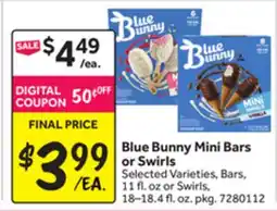 Stop&Shop Blue Bunny Mini Bars or Swirls offer
