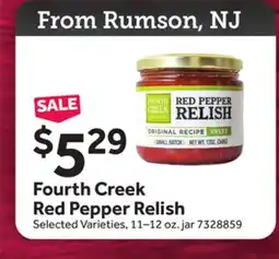 Stop&Shop Fourth Creek Red Pepper Relish offer