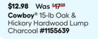 Lowe's 15-lb Oak & Hickory Hardwood Lump charcoal offer