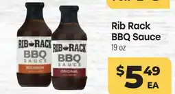 Tony’s Fresh Market Rib Rack BBQ Sauce offer