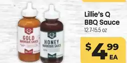 Tony’s Fresh Market Lillie's Q BBQ Sauce offer