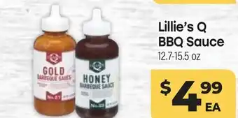 Tony’s Fresh Market Lillie's Q BBQ Sauce offer