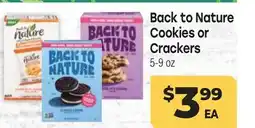 Tony’s Fresh Market Back to Nature Cookies or Crackers offer