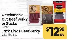 Tony’s Fresh Market Cattleman's Cut Beef Jerky or Sticks 9-12 oz Jack Link's Beef Jerky, Value Size, 8 oz offer