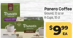 Tony’s Fresh Market Panera Coffee Ground, 12oz or K-Cups, 10ct offer