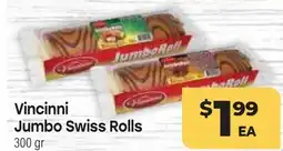Tony’s Fresh Market Vincinni Jumbo Swiss Rolls offer