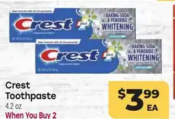 Tony’s Fresh Market Crest Toothpaste offer
