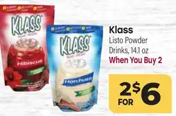 Tony’s Fresh Market Klass Listo Powder Drinks offer