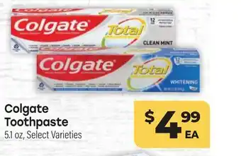 Tony’s Fresh Market Colgate Toothpaste offer