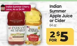 Tony’s Fresh Market Indian Summer Apple Juice or Cider, 64 oz offer